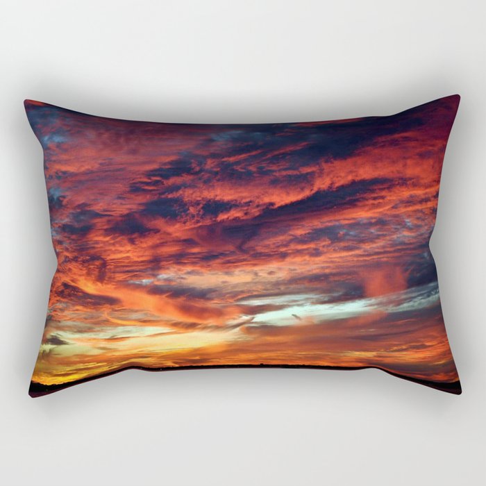 Fiery Sunset Rectangular Pillow