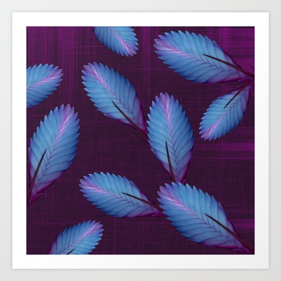 Tillandsia in dark purple Art Print
