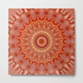 Mandala evening sun Metal Print | Digital, Abstract 