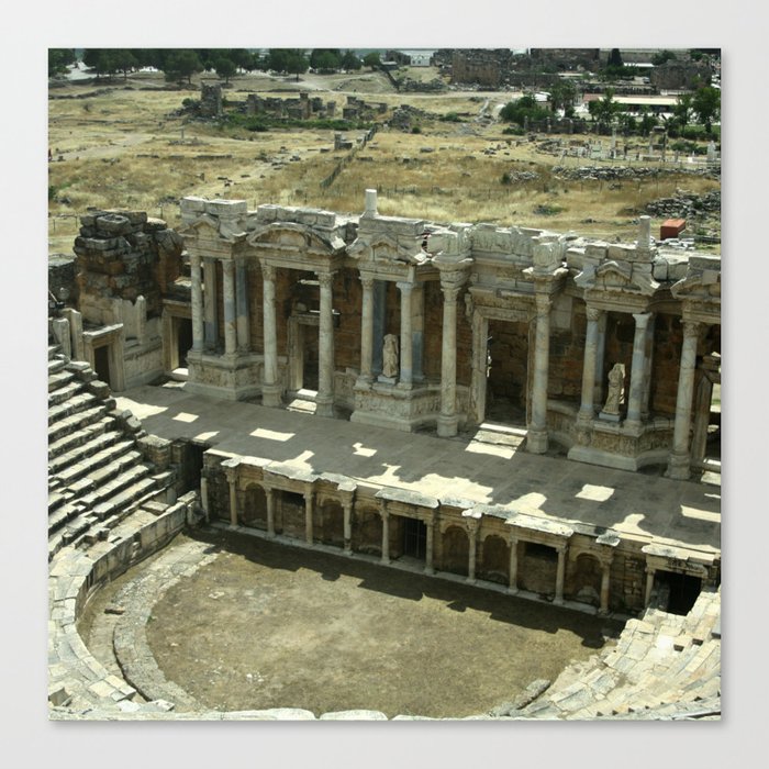 The Roman Theatre Ancient City Of Hierapolis Photograph Canvas Print