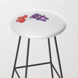 Bear Cute Animals With Hearts Balloons To Bar Stool