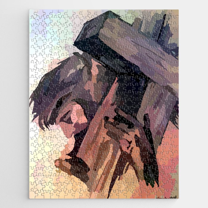 Jesus Carrying the Cross by Ali Jigsaw Puzzle