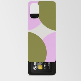 Retro Abstract Arches in Green and Pink Android Card Case