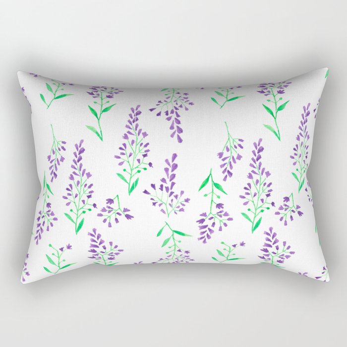 Purple Delphinium Rectangular Pillow