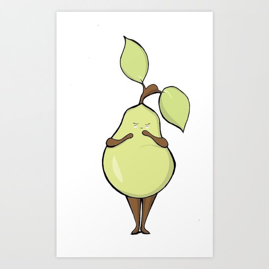 Blushing Pear Art Print