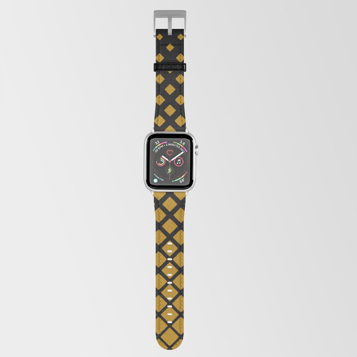 gold and black line design Apple Watch Band