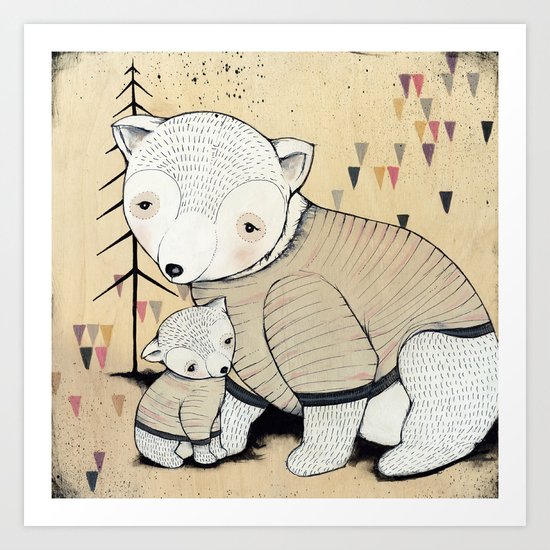 Mama Bear, Baby Bear Art Print
