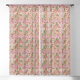 Boho Spring Garden Sheer Curtain
