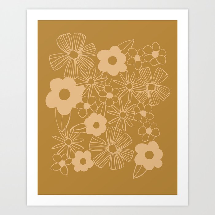 super bloom – golden Art Print