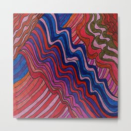 Abstract Streams of Colours Metal Print