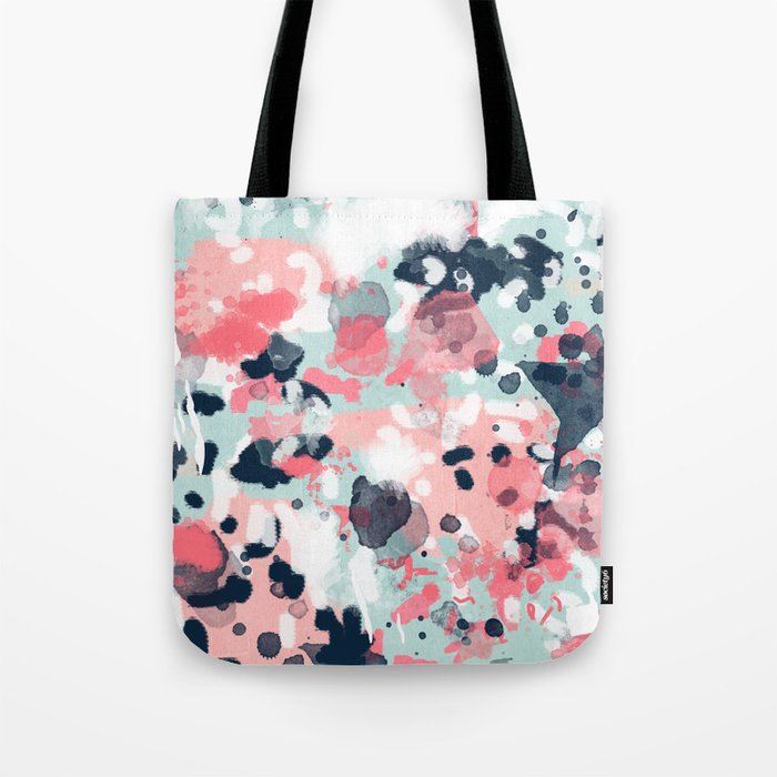 Jilly - modern abstract gender neutral canvas art print large scale abstract painting Tote Bag