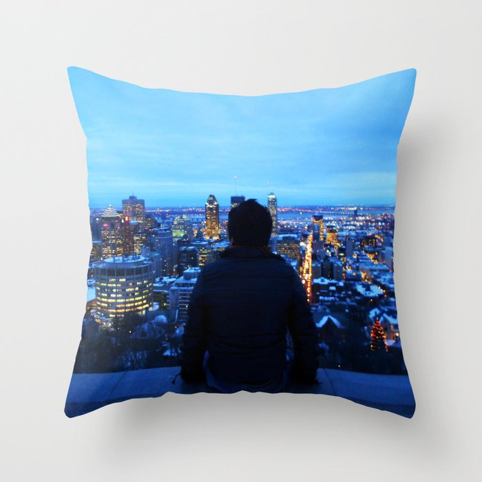 The guy at Mont Royal - Montreal, Canada Throw Pillow