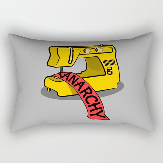 Anarchy Sewing Machine Rectangular Pillow