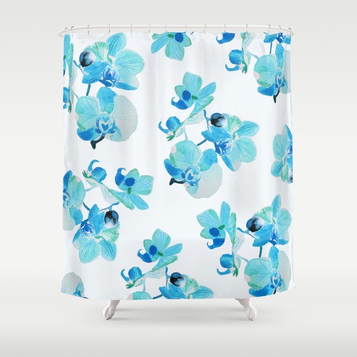 BLUE ORCHID Shower Curtain