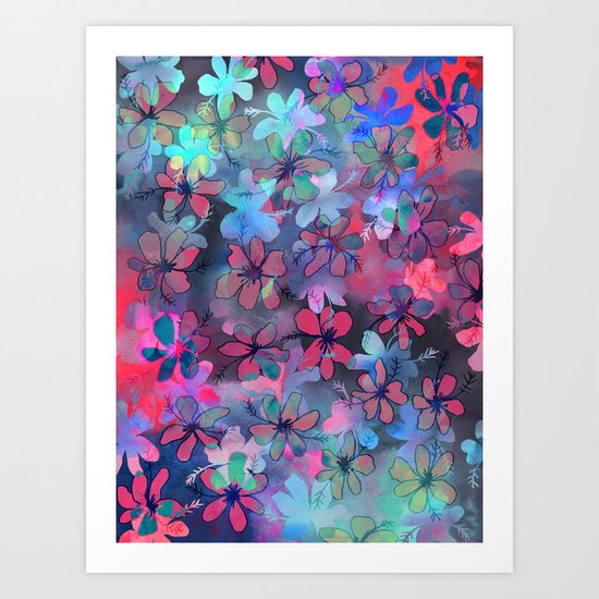 PATTERN {flower dance} Art Print