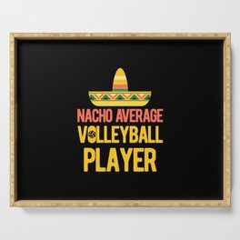 Funny Volleyball Saying Serving Tray
