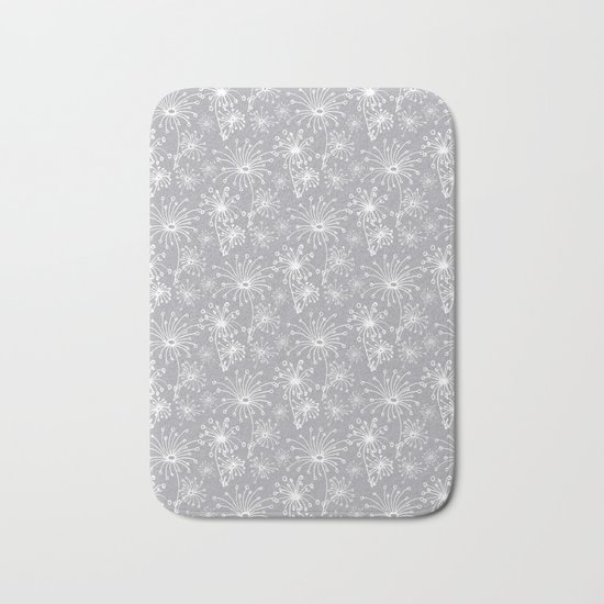 Stylized Dandelion Light #society6 #decor #buyart Bath Mat