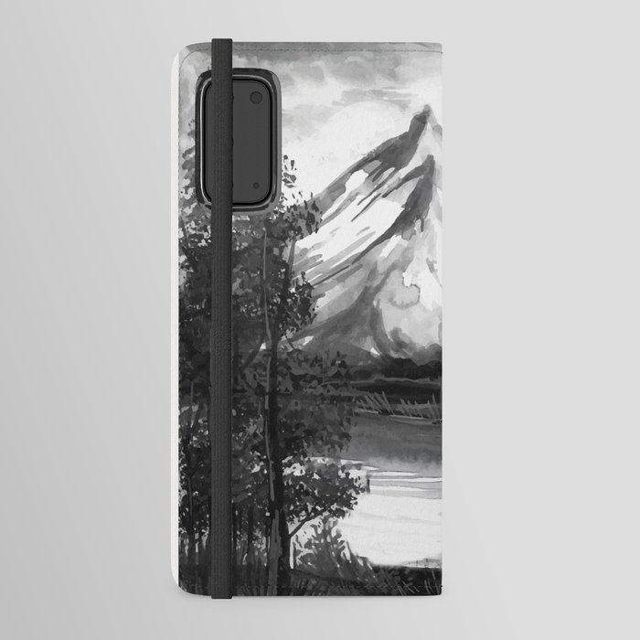 Black and white landscape 2 Android Wallet Case