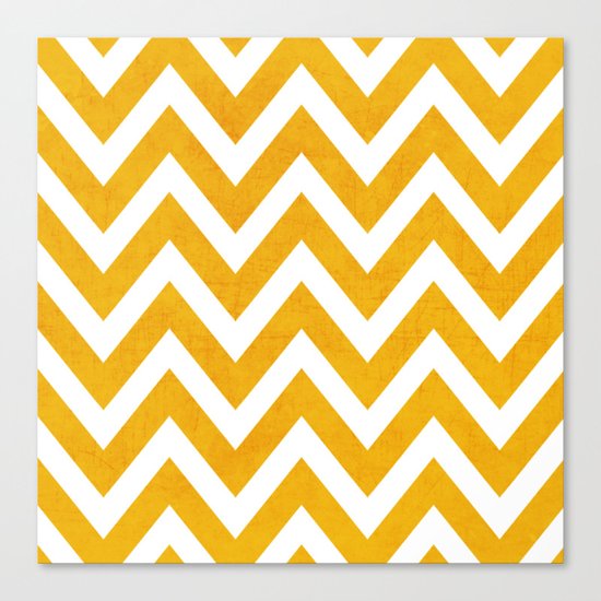 yellow chevron Canvas Print