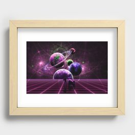 Arrival / Inward Alignment v.1.A1 Magenta Recessed Framed Print