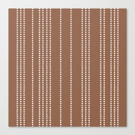 Earthy Ethic Spotted Stripes Canvas Print