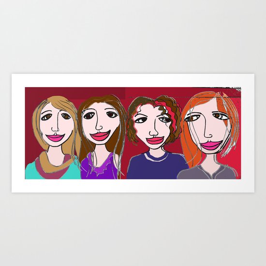 Four Irish Sisters Art Print