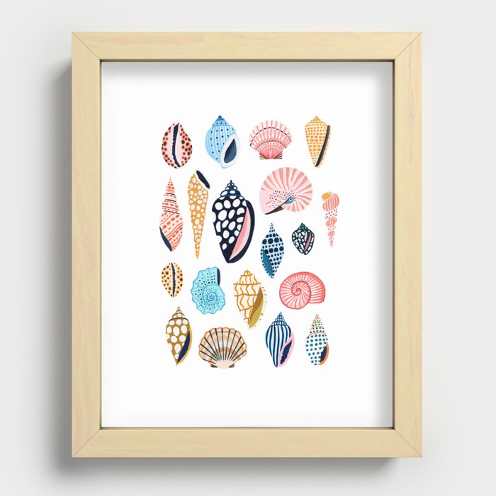 Under the Sea Shells Recessed Framed Print