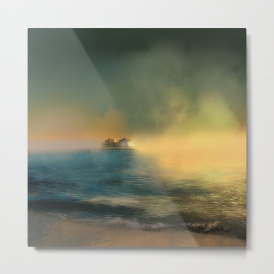 sunset beach Metal Print
