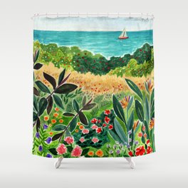 Coastal Gardens Shower Curtain