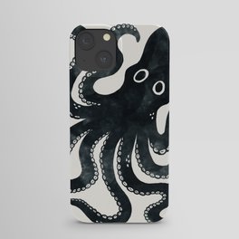 Minoan Octopus - Black Ink iPhone Case