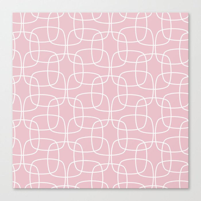 Square Pattern Pink Canvas Print