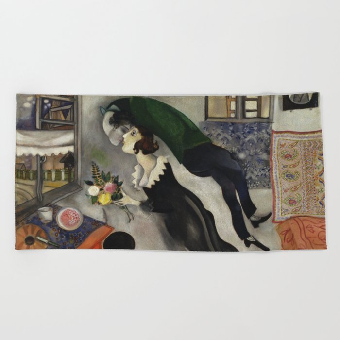 Marc Chagall, The Birthday 1915 Artwork, Posters Tshirts Prints Bags Men Women Kids Beach Towel