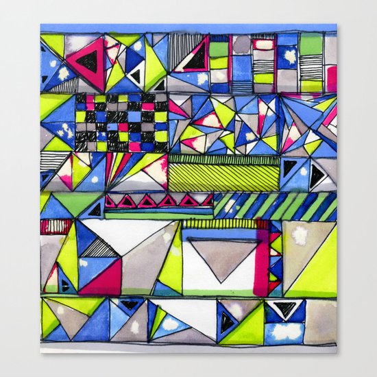 Neon Textures Canvas Print