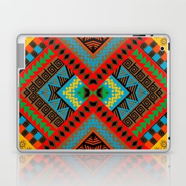 Geometric decorative ancient hand drawn ethnic motifs seamless pattern Laptop Skin