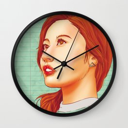 TWICE - Sana Wall Clock | Graphicdesign, Curated, Jyp, Digital, Portrait, Illustration, Sana, Fanart, Music, Kpop 