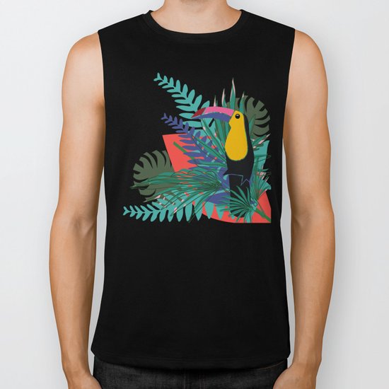 Toucan pink Biker Tank