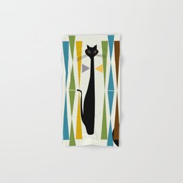 Mid-Century Modern Art Cat 2 Hand & Bath Towel