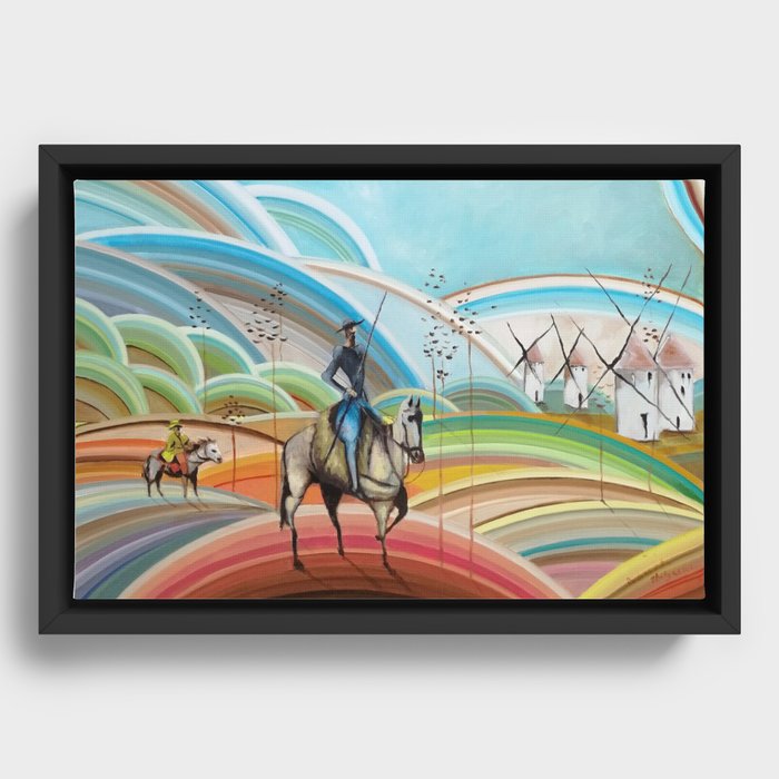 The Adventures of Don Quixote Framed Canvas