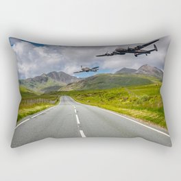 Lancaster Bomber in Snowdonia Rectangular Pillow