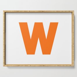 letter W (Orange & White) Serving Tray