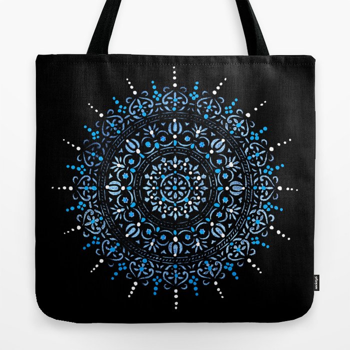 Shop for Handpainted balloon tote bag with Mandala Design