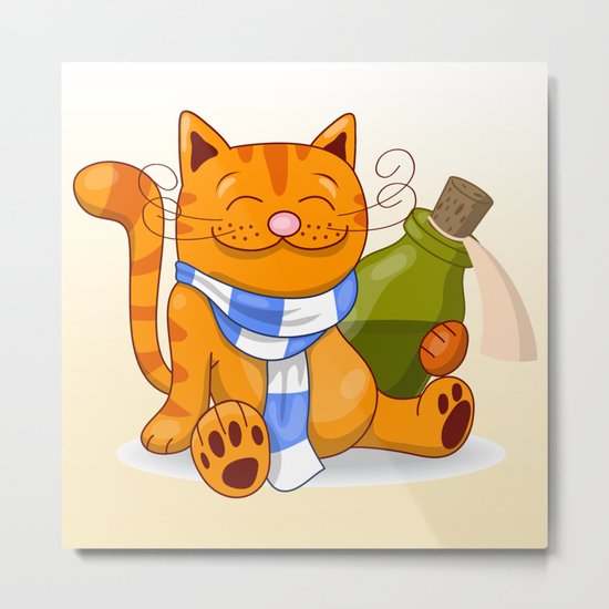 Happy Cat Metal Print