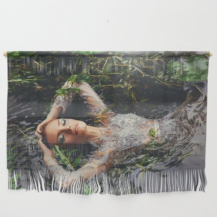 Song of Ophelia singing in the river Denmark; William Shakespeare's Hamlet magical realism female portrait color photograph / photography Wall Hanging