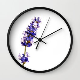 Mediterranean Lavender on White Wall Clock