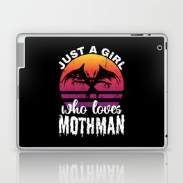 Just a Girl who loves Mothman Retro Sunset Womens Laptop Skin