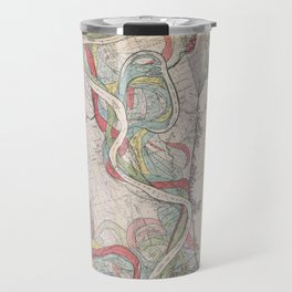 Harold N. Fisk Plate 22-13 Mississippi River Meander Belt Travel Mug