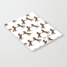Two Horses Rearing- White/ transparent Background Notebook