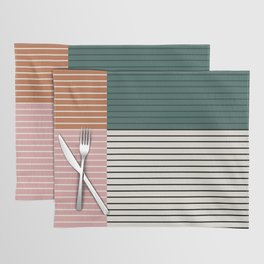 Color Block Line Abstract V Placemat
