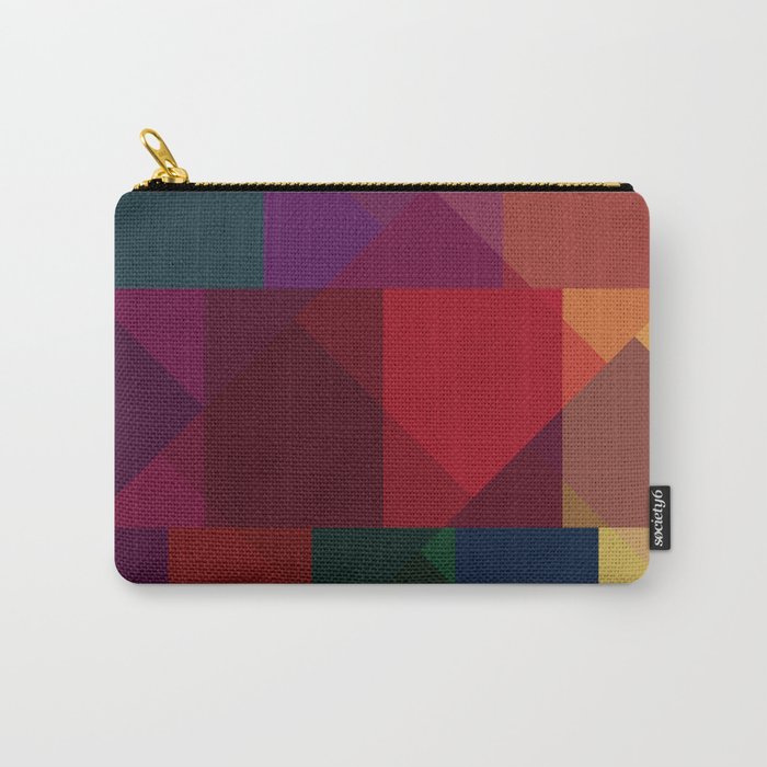 Jewel tones abstract geometric III Carry-All Pouch