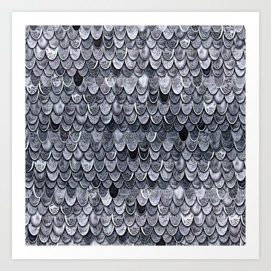 MAGIC MERMAID CLASSIC GREY by Monika Strigel Art Print